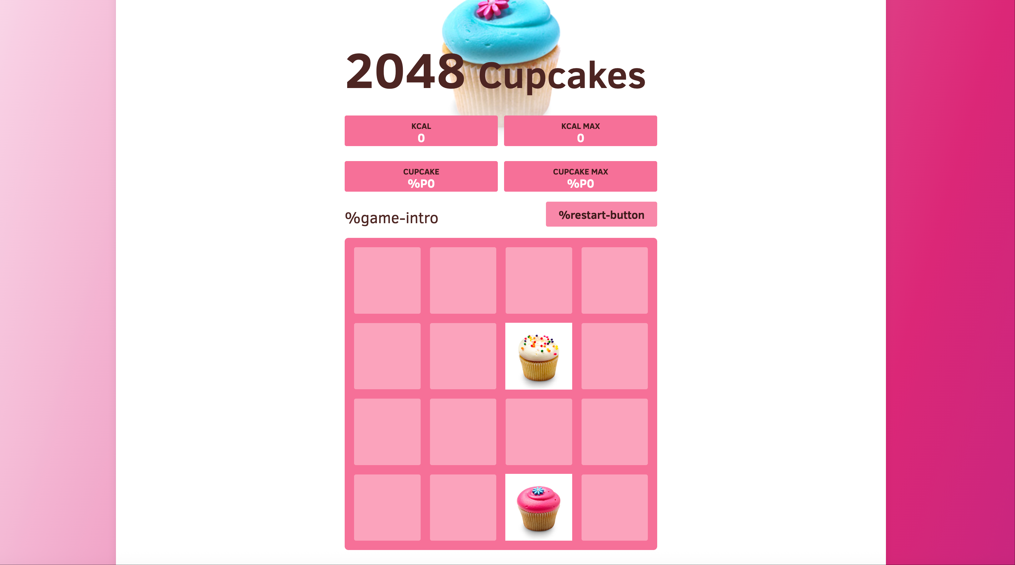 2048 Cupcakes Game Cover - Best Cupcake 2048 Game Online